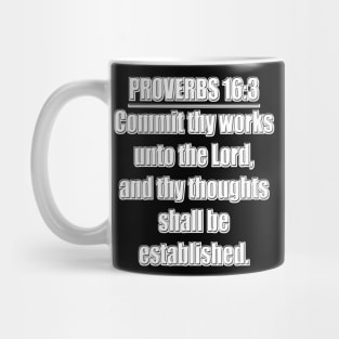 Proverbs 16:3King James Version Bible Verse Mug